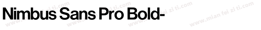 Nimbus Sans Pro Bold字体转换